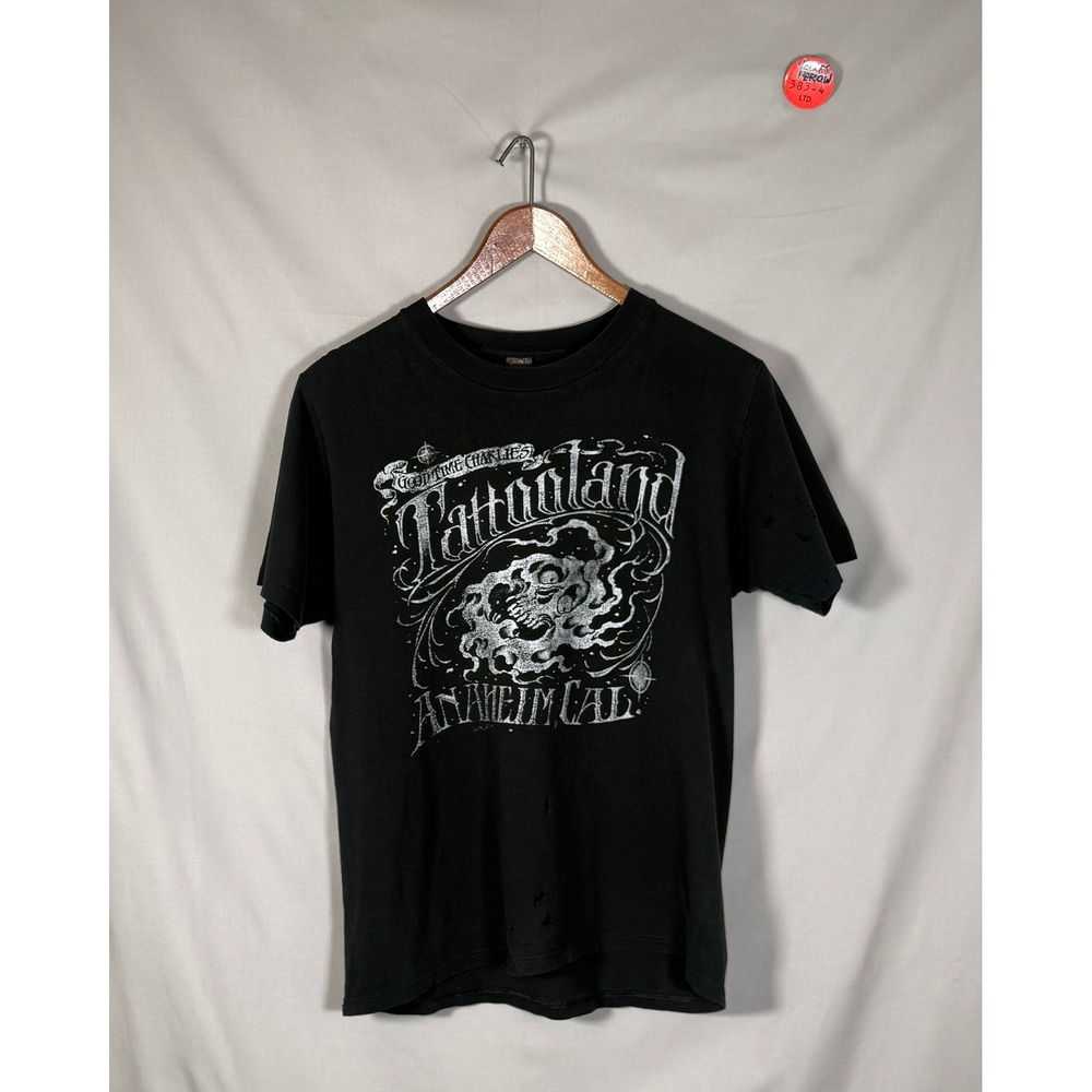 Vintage Good Time Charlie's Tattooland Anaheim T-Shirt Jerzees Black Medium Dist